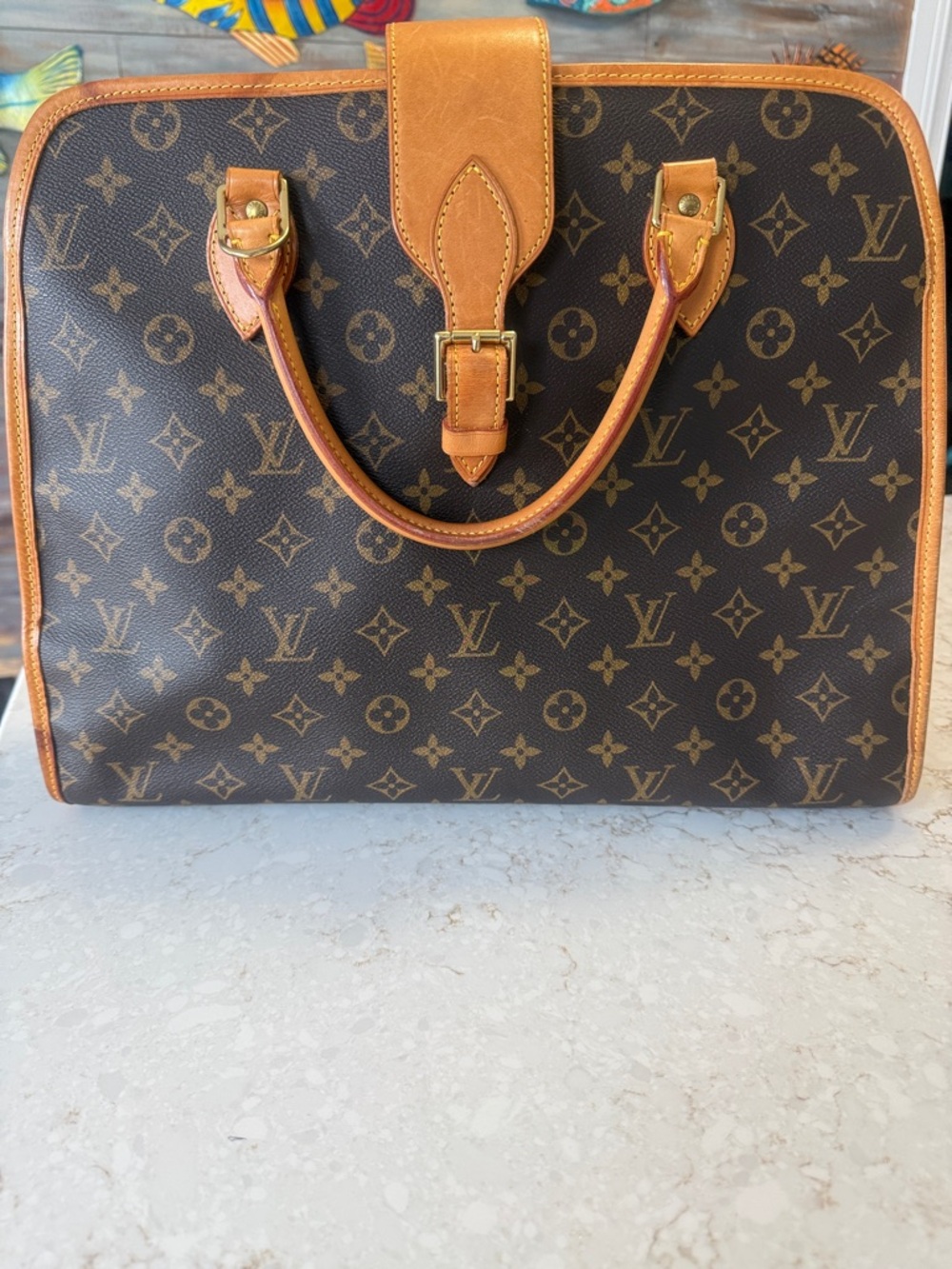 Louis Vuitton Monogram Canvas Handheld Satchel - Brown/Tan
